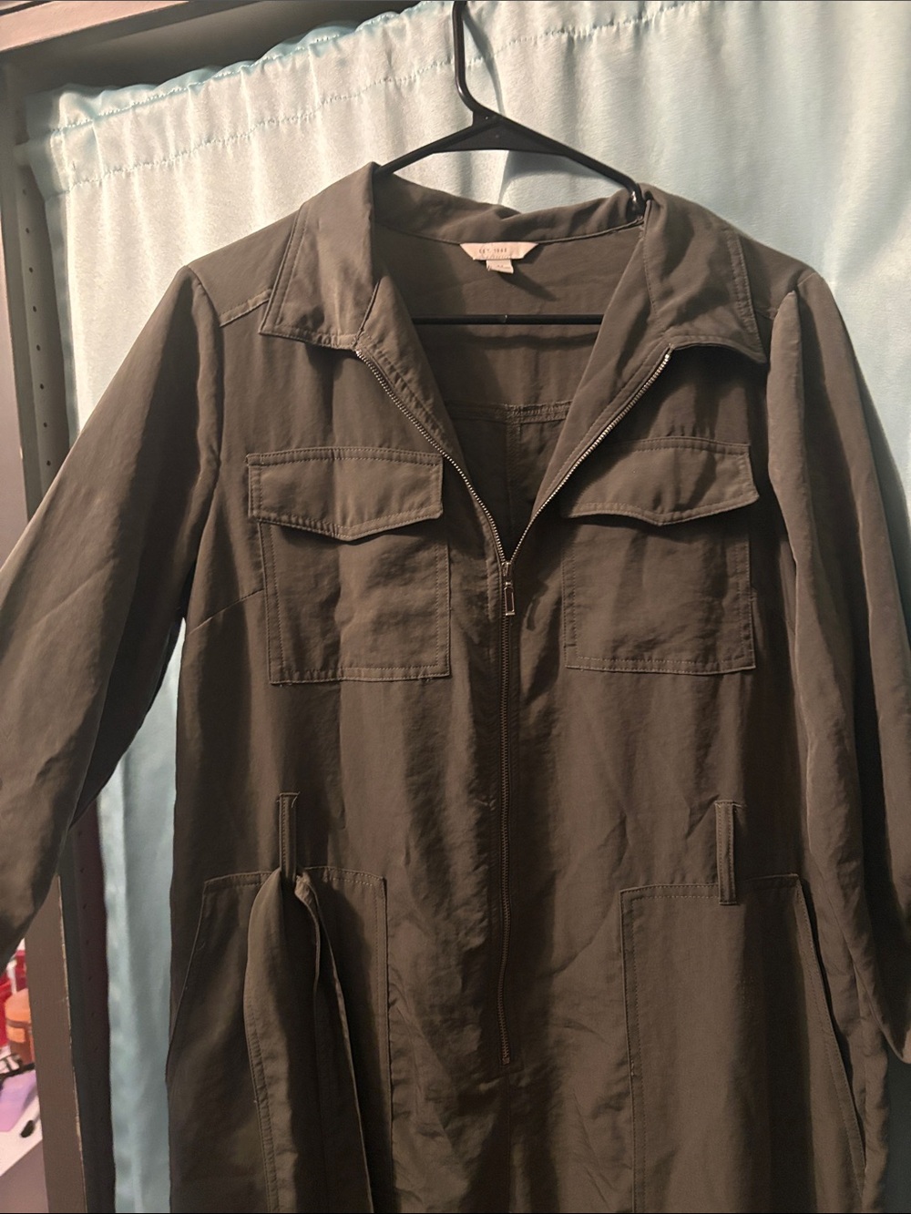 Olive Utility Zip-Front Women's Jacket